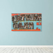 Watkins Glen, New York - Large Letter Scenes Canvas Afdruk (Insitu (Houten vloer))