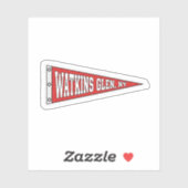 Watkins Glen, New York - pennant Sticker (Vel)