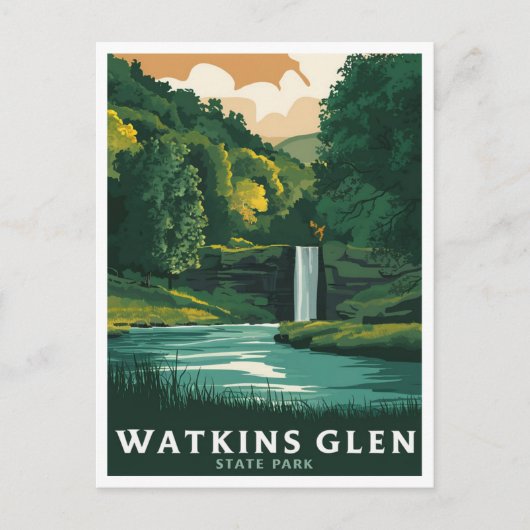 Watkins Glen State Park, New York. Briefkaart (Voorkant)
