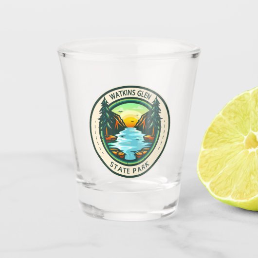 Watkins Glen State Park New York Emblem Shot Glas (Voorkant)