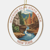 Watkins Glen State Park, New York. Keramisch Ornament (Links)