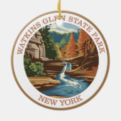 Watkins Glen State Park, New York. Keramisch Ornament (Achterkant)