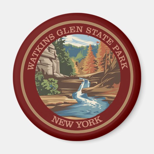 Watkins Glen State Park, New York. Kleur Magneet (Voorkant)