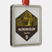 Watkins Glen State Park New York Metalen Ornament (Rechts)