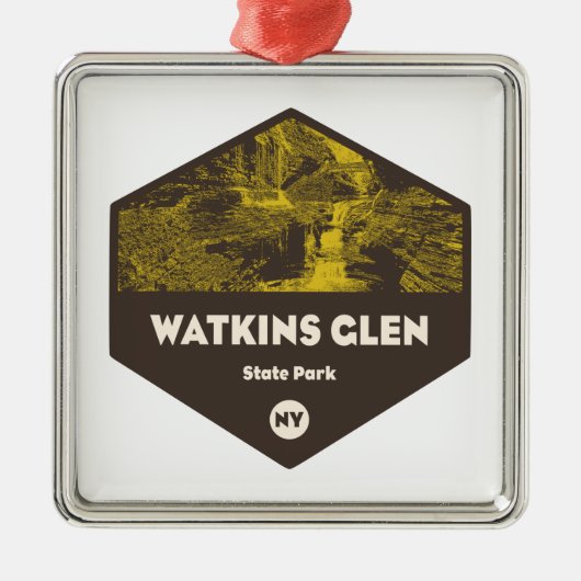 Watkins Glen State Park New York Metalen Ornament (Voorkant)