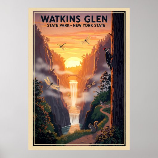 Watkins Glen State Park New York State V02 Poster (Voorkant)