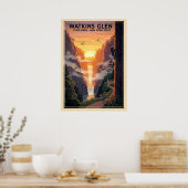 Watkins Glen State Park New York State V02 Poster (Keuken)