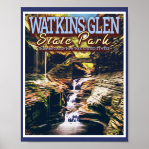 WATKINS GLEN STATE PARK - NEW YORK VERENIGDE STATE POSTER