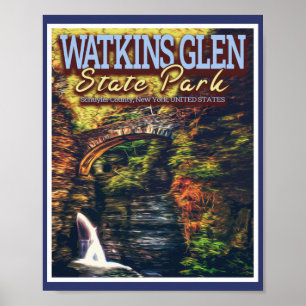 WATKINS GLEN STATE PARK - NEW YORK VERENIGDE STATE POSTER