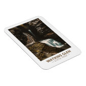 Watkins Glen State Park New York Waterverf Retro Magneet (Rechterzijde)