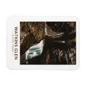 Watkins Glen State Park New York Waterverf Retro Magneet (Horizontaal)