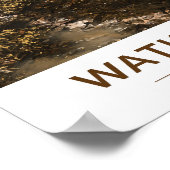 Watkins Glen State Park New York Waterverf Retro Poster (Hoek)