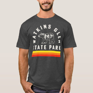 Watkins Glen State Park Souvenir Beer Retro Vintag T-shirt