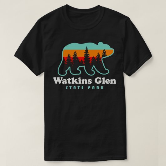 Watkins Glen State Park Wandelen New York Retro Be T-shirt (Design voorkant)
