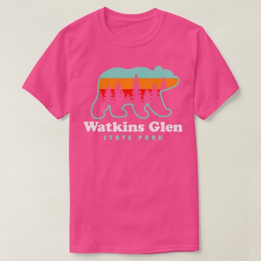 Watkins Glen State Park Wandelen New York Retro Be T-shirt (Design voorkant)