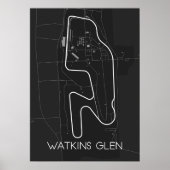 Watkins Glen Track Kaart Poster (Voorkant)
