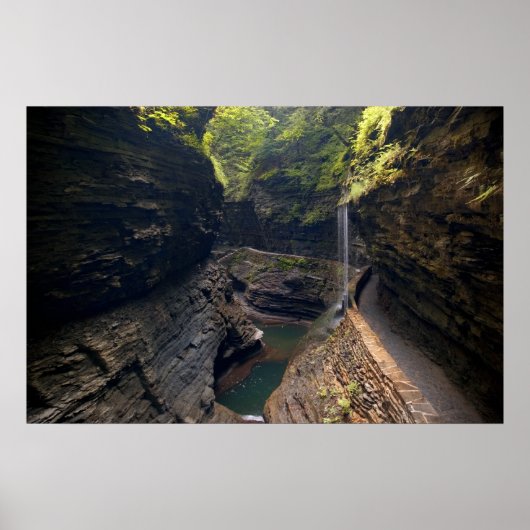 Watkins Glen Waterfall Print (Voorkant)
