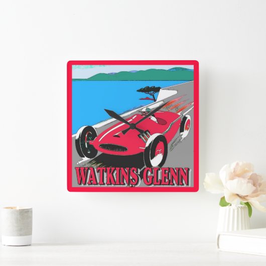 Watkins Glenn Racing Vierkante Klok (Huis)