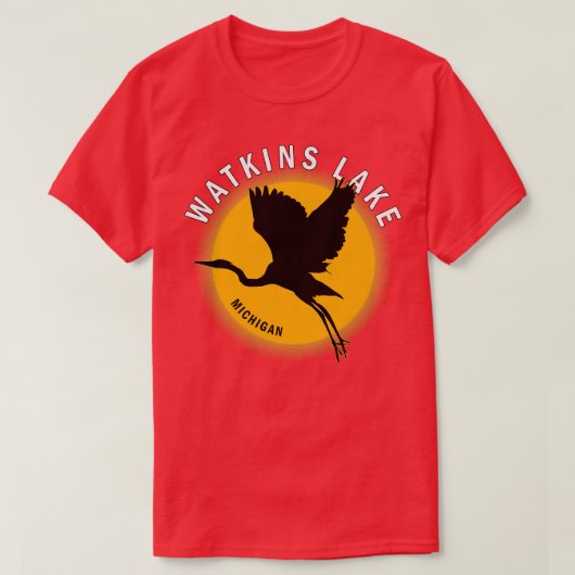 Watkins Lake in Michigan Heron Sunrise T-shirt (Design voorkant)