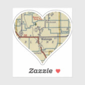 Watonga OK Retro Map Sticker (Vel)