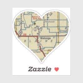 Watonga OK Retro Map Sticker