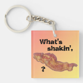 Wat's Shakin' Bacon Sleutelhanger Geel Roze Grappi