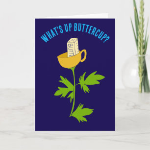 Wat's Up Boterbloem Grappig  Kaart