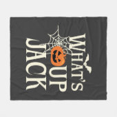 Wat's Up Jack Halloween Fleece Deken (Voorkant (Horizontaal))