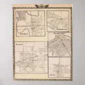Watseka, Parijs, Mt Sterling, Beardstown en Arcola Poster (Voorkant)