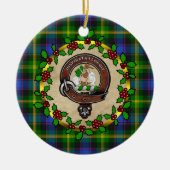 Watson Clan Badge & Tartan Persoonlijke mas Keramisch Ornament (Voorkant)