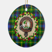 Watson Clan Badge & Tartan Persoonlijke mas Keramisch Ornament (Links)