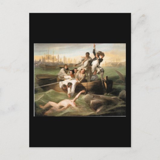 Watson en de haai, door John Singleton Copley Briefkaart (Voorkant)