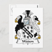 Watson Family Crest Briefkaart (Voorkant / Achterkant)