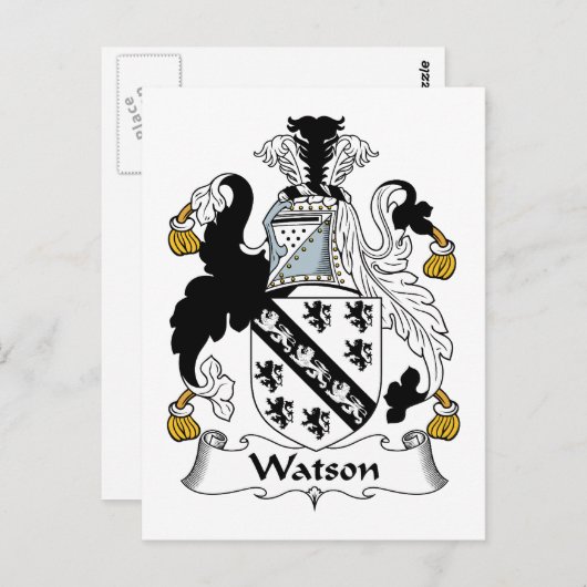 Watson Family Crest Briefkaart (Voorkant / Achterkant)