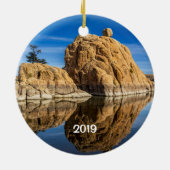 Watson Lake Monumental Rock Keramisch Ornament (Achterkant)