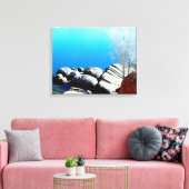 Watson Lake shoreline omwikkeld canvas Afdruk (Insitu (Woonkamer))