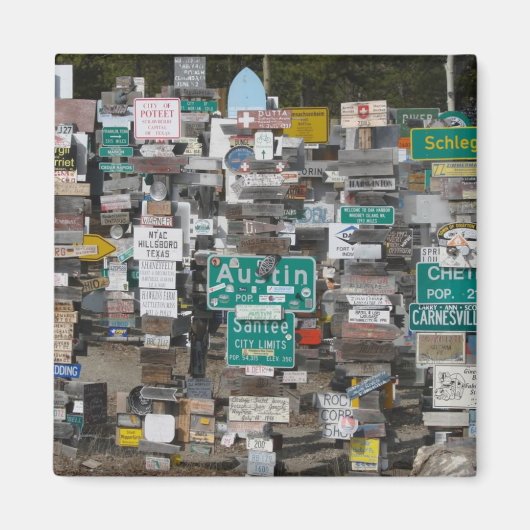 Watson Lake Sign Post Bos Magneet (Voorkant)