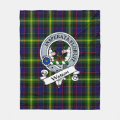 Watson Modern Clan Badge Tartan Pset Fleece Deken (Voorkant)