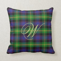 Watson Monogram Tartan Pillow