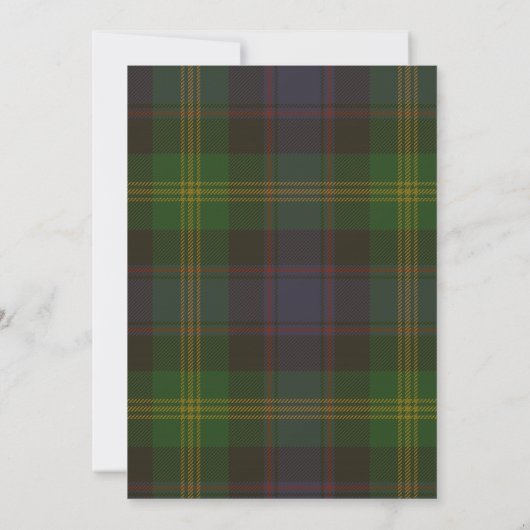 Watson Tartan Huwelijksuitnodiging Kaart (Achterkant)