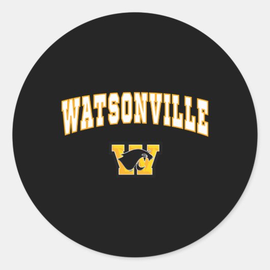 Watsonville High School Wildcatz C2 Ronde Sticker (Voorkant)