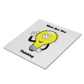 Watt denk je dat de lamp licht is? tegeltje (Zijkant)