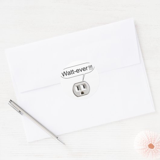 Watt-Ever Ronde Sticker (Envelop)