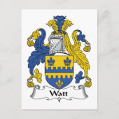 Watt Family Crest Briefkaart (Voorkant)