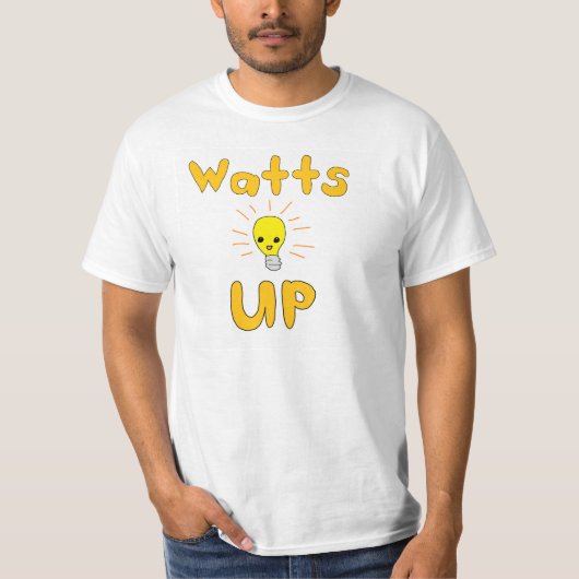 Watt omhoog t-shirt (Voorkant)