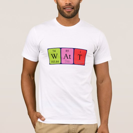 Watt periodiek shirt van de lijstnaam (Voorkant)