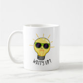 Watt-up Funny Light Bulb Pun Koffiemok (Links)