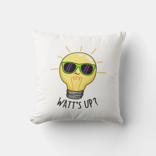 Watt-up Funny Light Bulb Pun Kussen