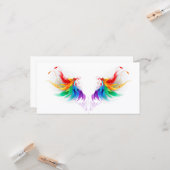 Watte Regenboogvleugels Kaart (Voorkant / Achterkant in situ)