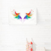 Watteachtige Regenboog Vleugels Spandoek (Insitu)